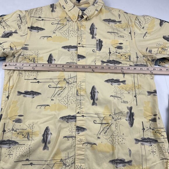 Columbia Button Up Shirt Men’s M Fish Pattern Short Sleeve Pocket Lot Of 3 - Picture 5 of 13